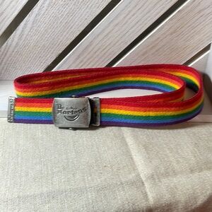 DR. MARTENS RARE VINTAGE PRIDE BELT RAINBOW SLIDE BUCKLES ADJUSTABLE UNISEX DOCS